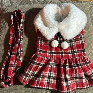 NWT Doggie Dress & Matching Leash
